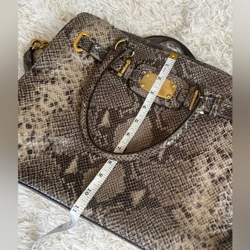 Michael Kors Hamilton Large Python Sectional Bag - image 8